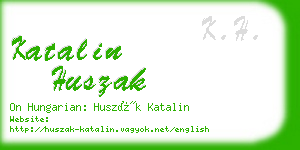 katalin huszak business card